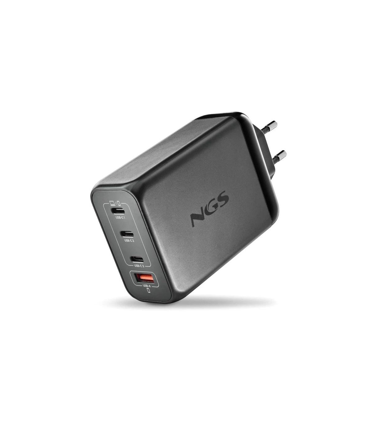 NGS CARGADOR ULTRARAPIDO240W 4 PUERTOS 3USB-C 1 US