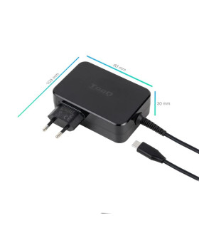 Tooq Cargador portátil GAN USB-C PD 100W Negro