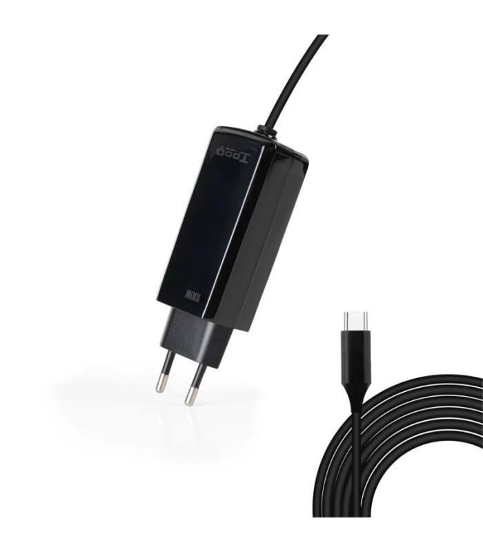 Tooq Cargador portátil GAN USB-C PD 100W Cúbico
