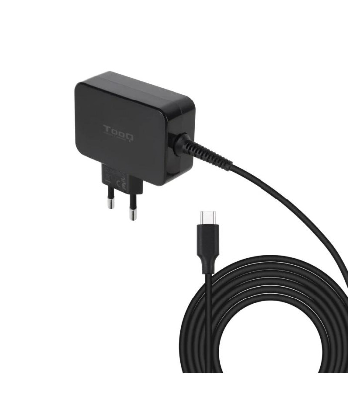 Tooq Cargador portátil GAN USB-C PD 45W Negro