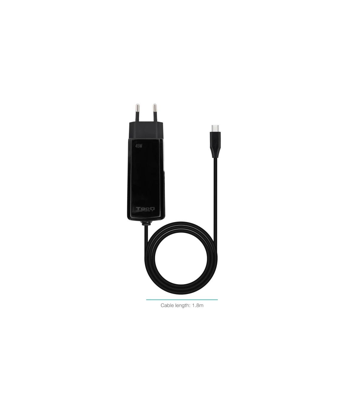 Tooq Cargador portátil GAN USB-C PD 45W Cúbico