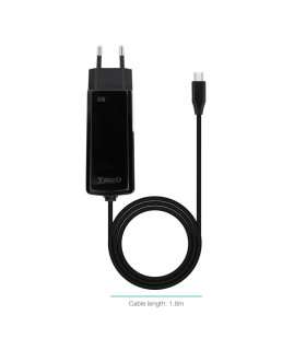 Tooq Cargador portátil GAN USB-C PD 65W Cúbico