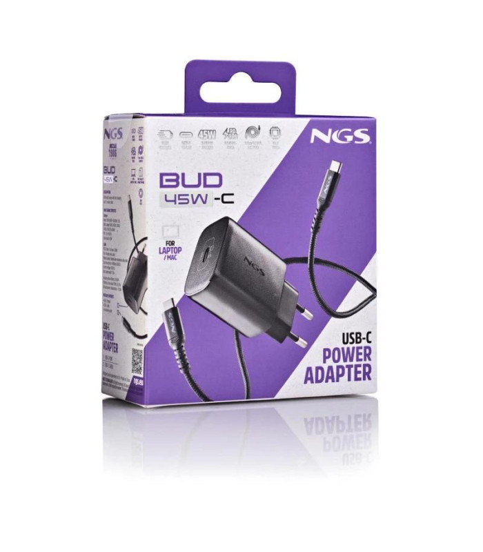 NGS CARGADOR GAN ULTRARAP 45W USB-C CON CABL