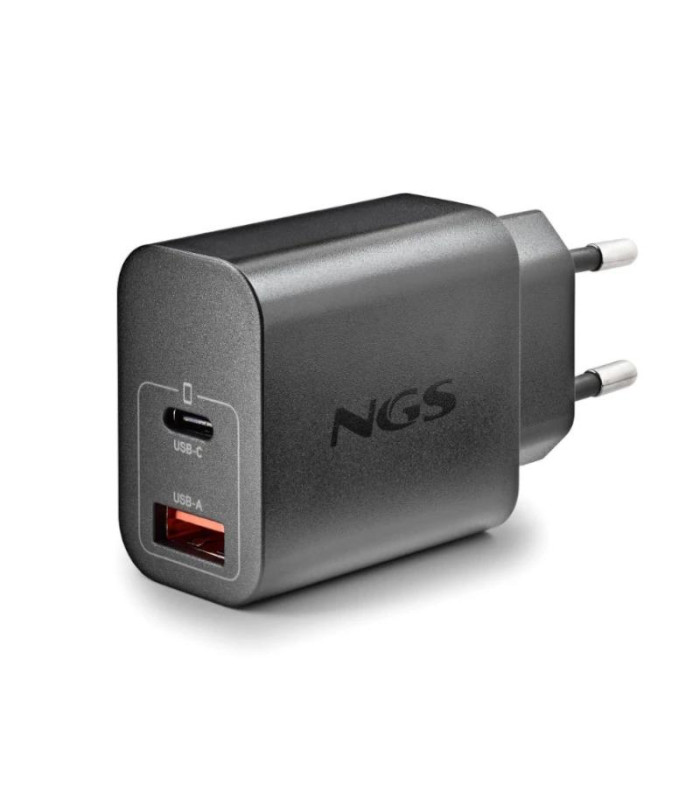 NGS CARGADOR GAN ULTRARAPIDO 20W USB-C+ USB-A