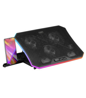 MARS GAMING Base Refrig. portatil 19" +sopor movil