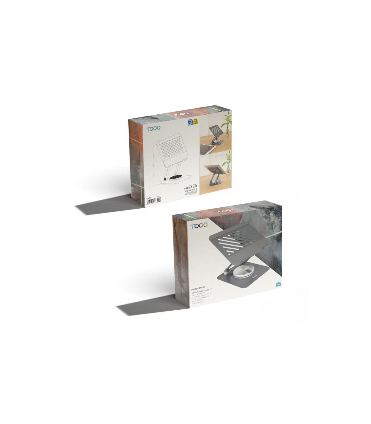 Tooq Soporte mesa 360º dispositivos hasta 13" Gris