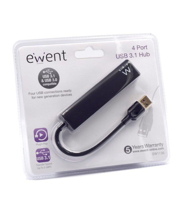 EWENT EW1136  Hub 4 Puertos USB 3.0