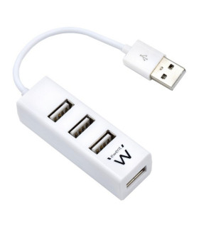 EWENT EW1122 MINI-HUB USB 4 PUERTOS BLANCO