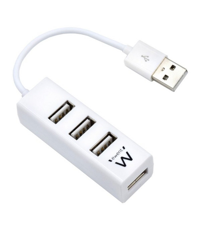 EWENT EW1122 MINI-HUB USB 4 PUERTOS BLANCO