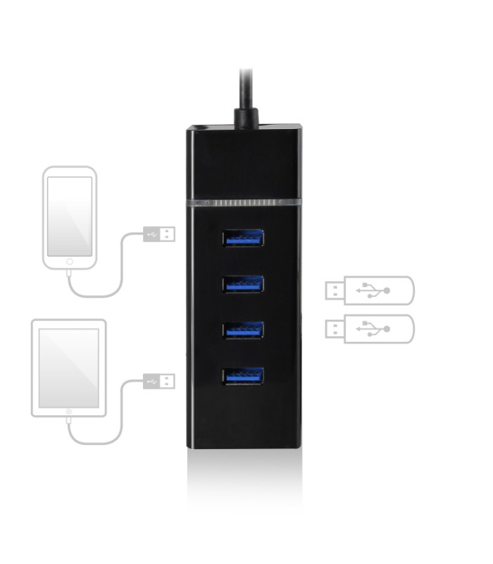 Ewent E1137 HUB USB TIPO C 4 PUEROS USB 3.1