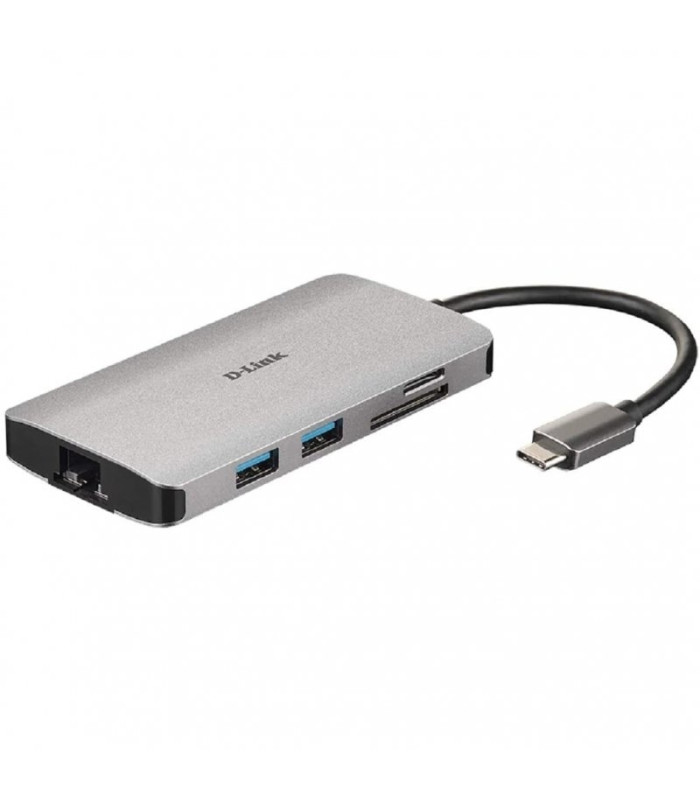 D-Link DUB-M810 Hub USB-C 8 en 1 HDMI/Eth/CardRead
