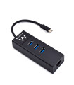 EWENT EW1141 Hub Tipo-C 3Pts.USB 3.1+1pto. GIGABIT