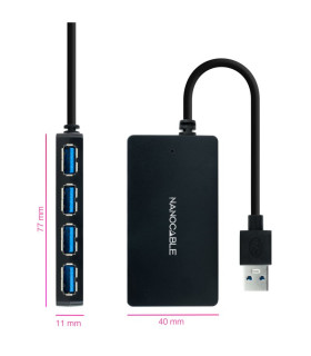 Nanocable Hub USB 3.0 con 4 Puertos de USB 3.0