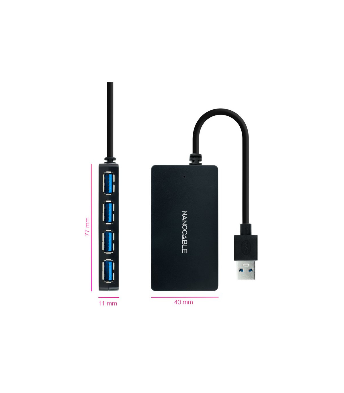 Nanocable Hub USB 3.0 con 4 Puertos de USB 3.0