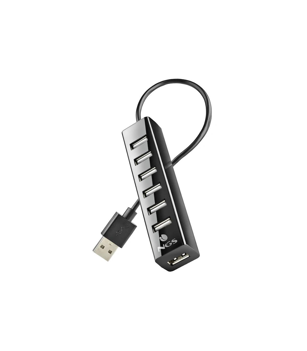 NGS Hub 7 puertos 2.0 con adap.corriente