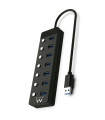 EWENT Hub usb-usb-c 7 ptos interruptor c/alimen.