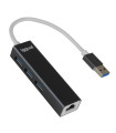 iggual Hub USB-A 3 puertos USB 3.0 + RJ45 Gigabit