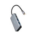 Nanocable Hub USB-C 3xUSB3.0+USB-C+USB-C PD 15cm
