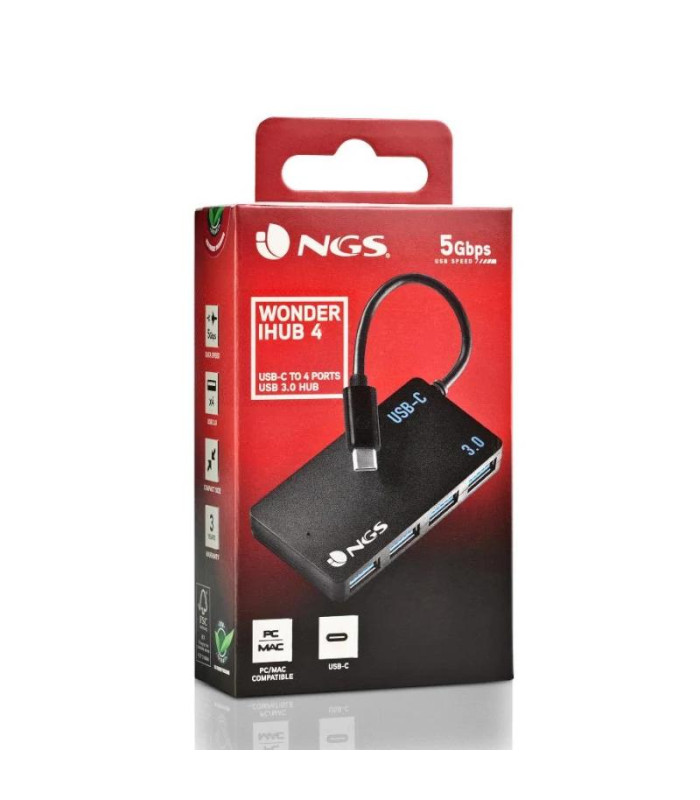 NGS Wonder 4 Hub 4 puertos usb-c