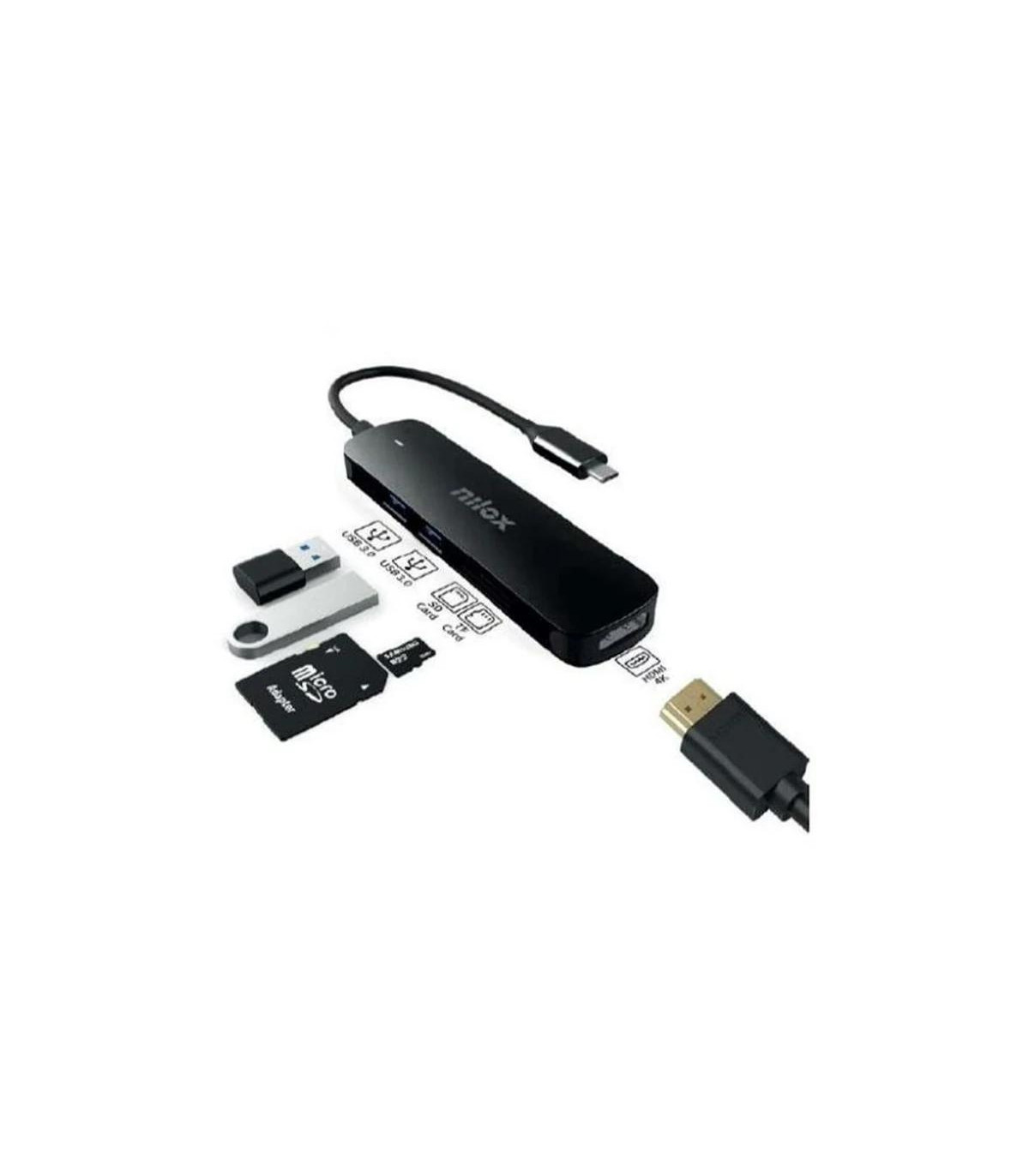 Nilox NXDSUSBC05 Adaptador USB-C 5 en 1