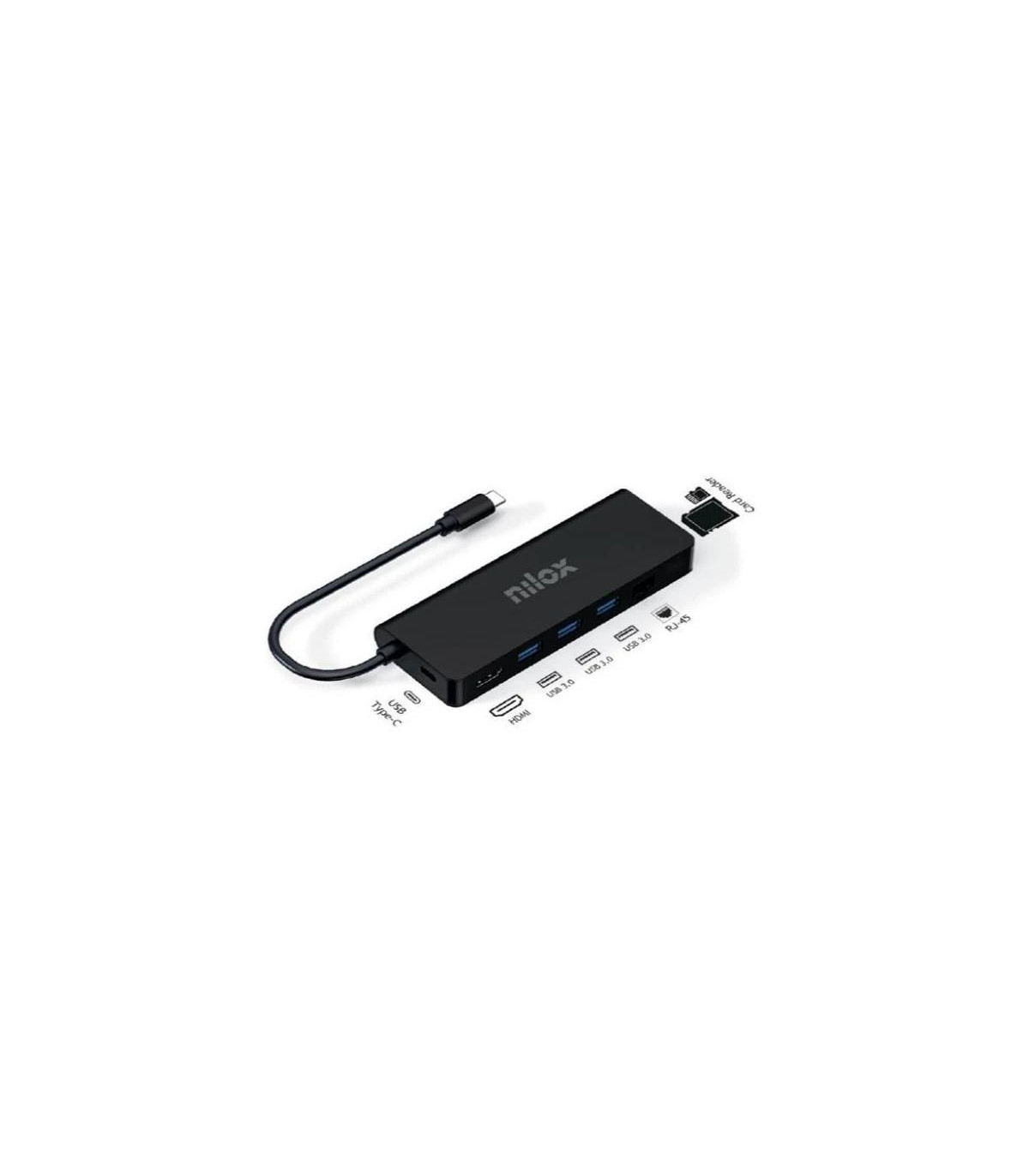 Nilox Dock Usb c 8 en 1 Negro