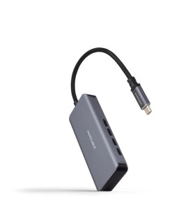 Nanocable HUB USB-C/M a 3xUSB-C/H ALUMINIO 10 cm