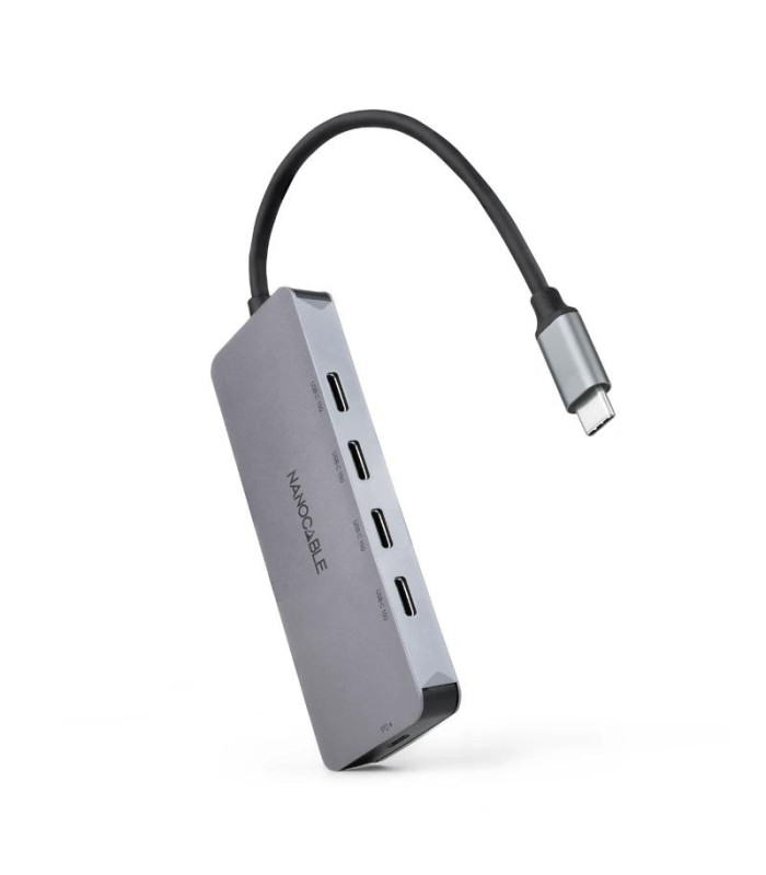 Nanocable HUB USB-C/M a 4xUSB-C/H + USB-C PD 100W
