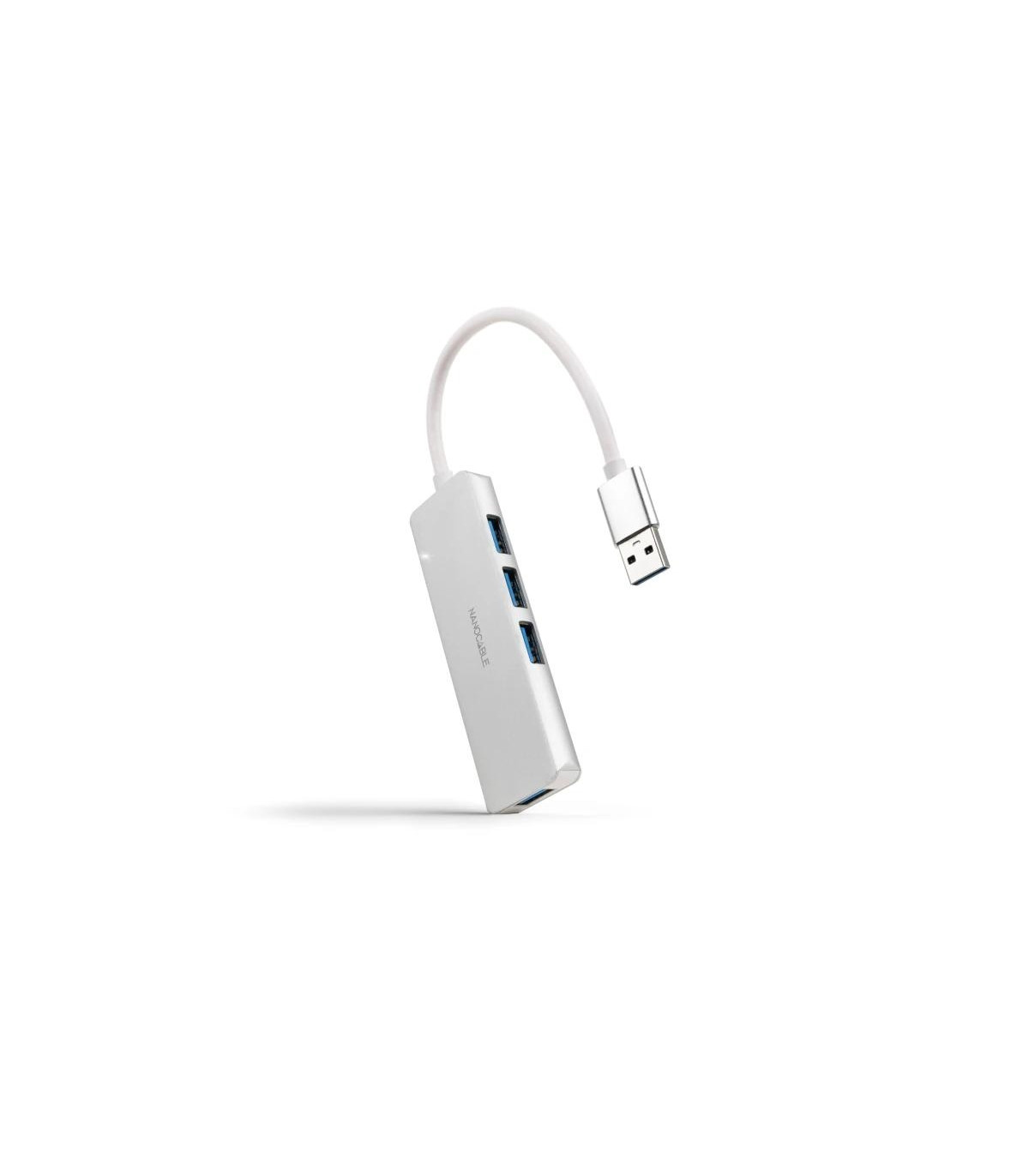 Nanocable Hub USB 3.0 4 x USB 3.0 10cm. Gris