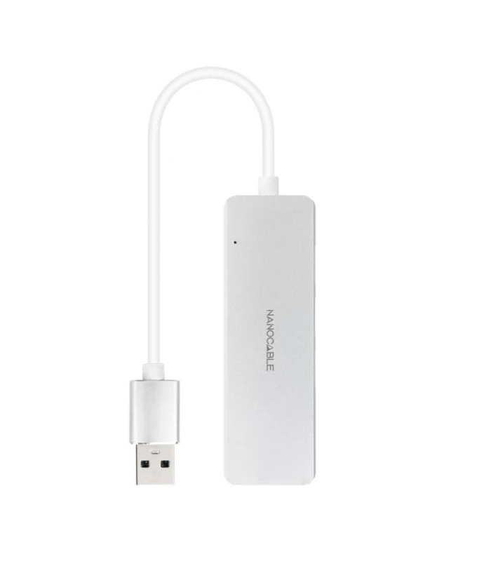 Nanocable Hub USB 3.0 4 x USB 3.0 10cm. Gris