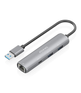 Aisens USB-A 3.0 Dock a RJ45 Hub 1xUSB-C 2xUSB-A