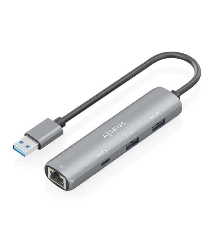 Aisens USB-A 3.0 Dock a RJ45 Hub 1xUSB-C 2xUSB-A