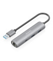 Aisens USB-A 3.0 Dock a RJ45 Hub 1xUSB-C 2xUSB-A