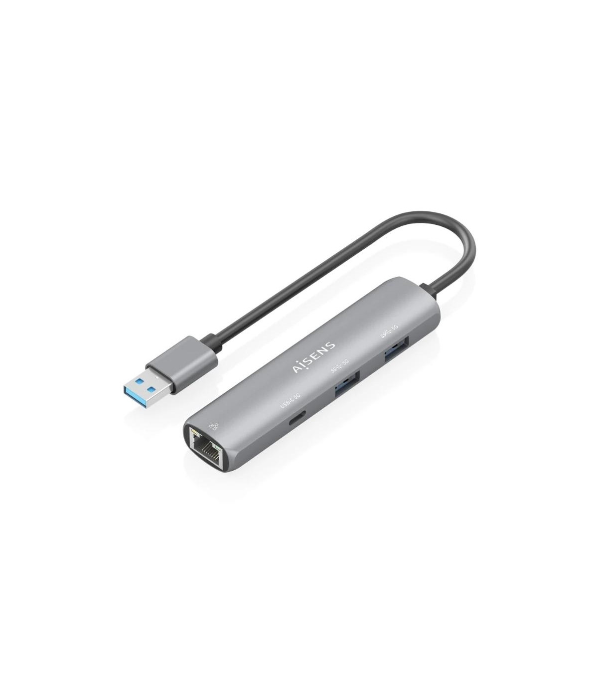 Aisens USB-A 3.0 Dock a RJ45 Hub 1xUSB-C 2xUSB-A
