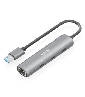 Aisens USB-A 3.0 Dock a RJ45 Hub 3xUSB-C 15cm