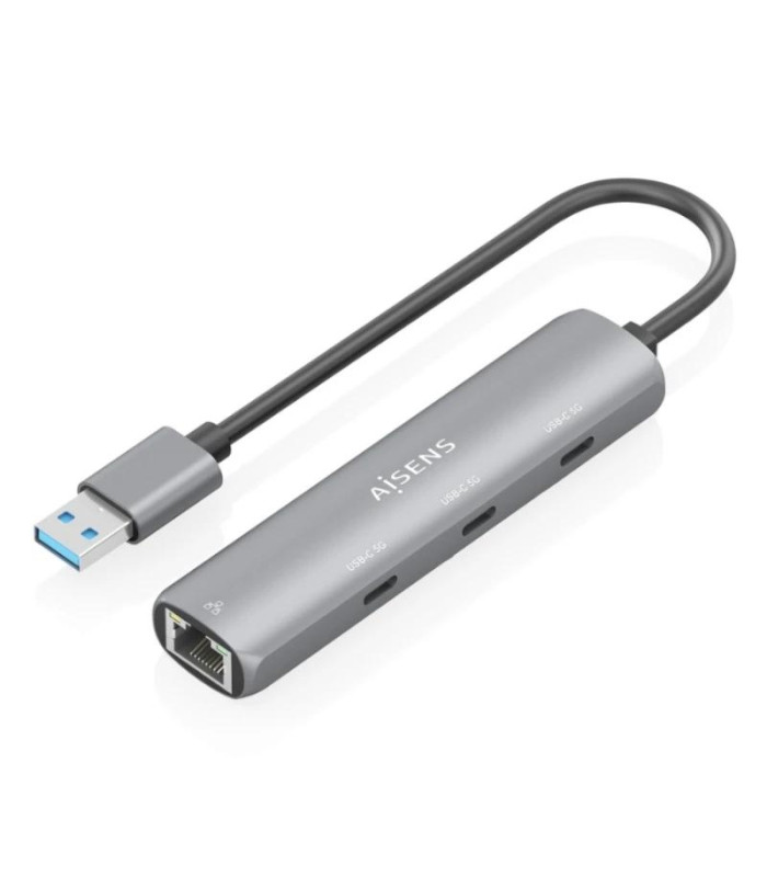 Aisens USB-A 3.0 Dock a RJ45 Hub 3xUSB-C 15cm