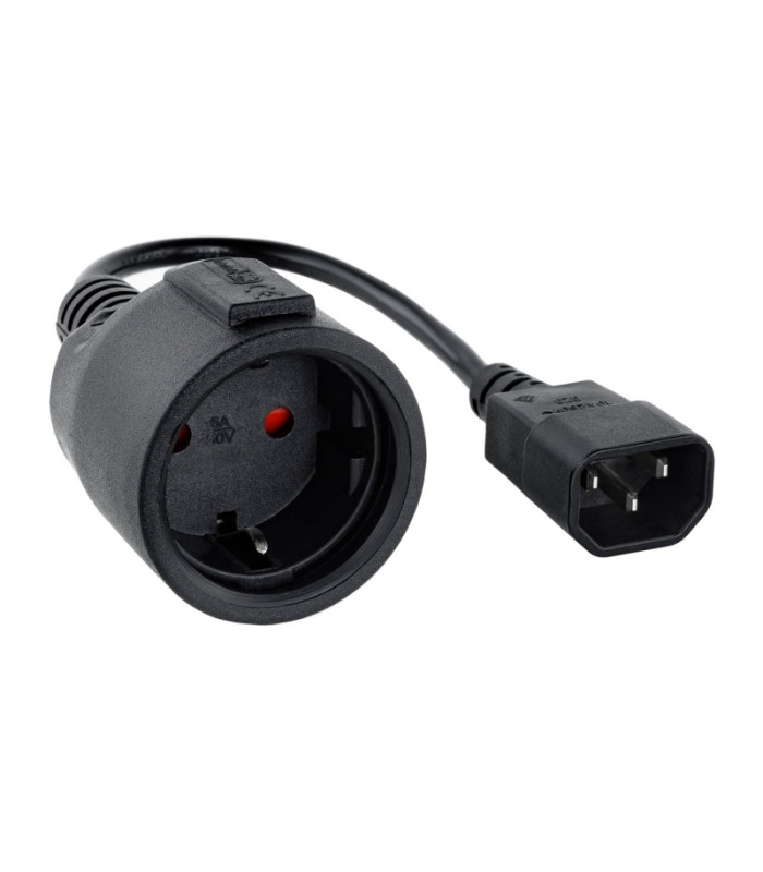 Nanocable Cable Adaptador C14/M a CEE7/H, 25cm