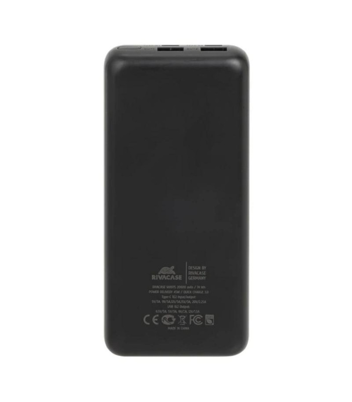 RIVACASE VA1075 QC/PD 45W 20000 mAh black