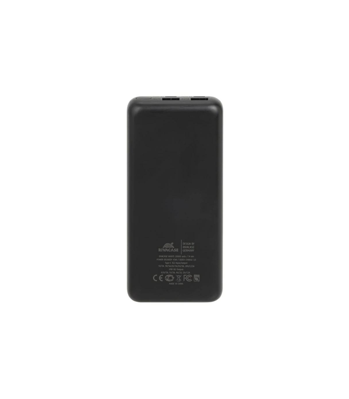 RIVACASE VA1075 QC/PD 45W 20000 mAh black