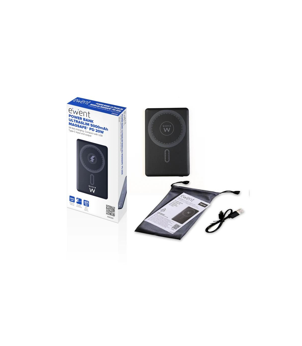 EWENT POWERBANK SLIM 5000mAh MagSafe PD 20W