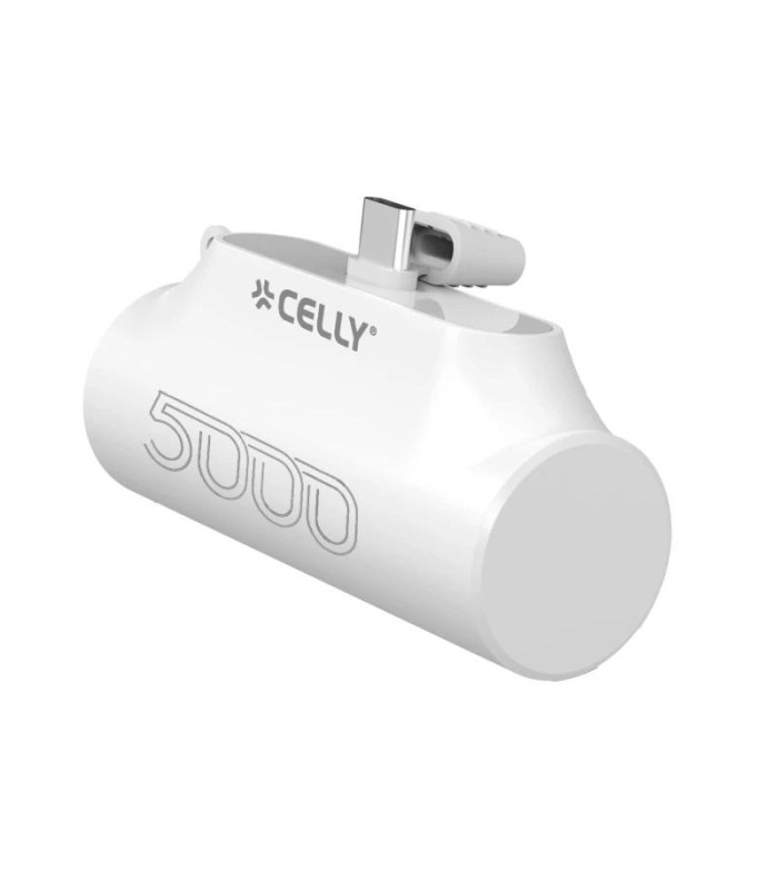 Celly Powerbank Compacta Usb-C 5000 mAh Blanca