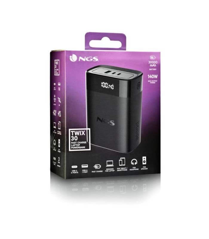 NGS BATERIA EXTERNA PORTATIL CARGA RAPIDA 140W