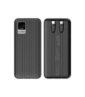 Coolbox PowerBank DP10 10000MAH LCD Negro Carg Ráp