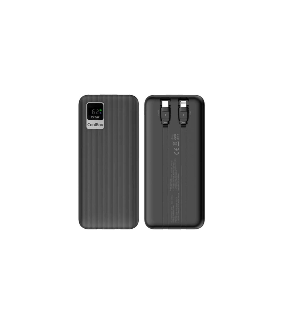 Coolbox PowerBank DP10 10000MAH LCD Negro Carg Ráp