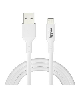 iggual cable USB-A/micro-USB 100 cm blanco
