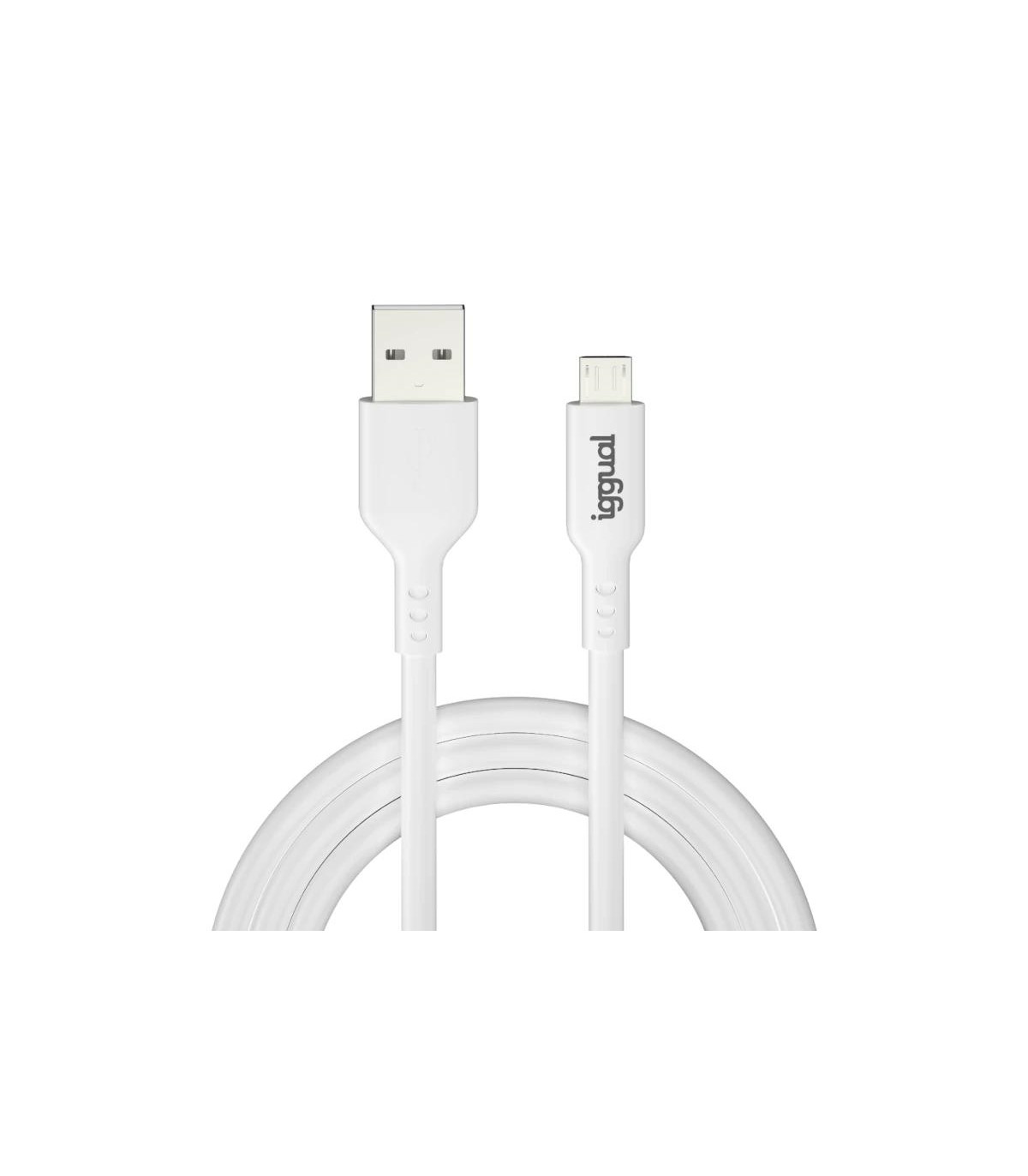 iggual cable USB-A/micro-USB 100 cm blanco