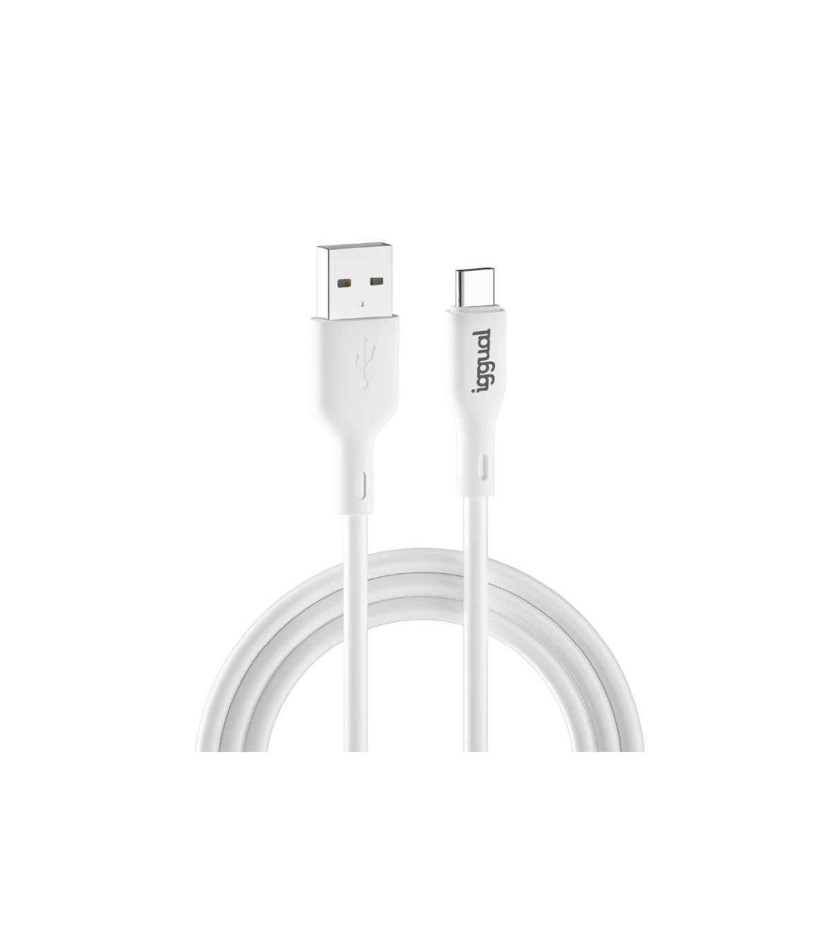 iggual cable USB-A/USB-C 100 cm blanco