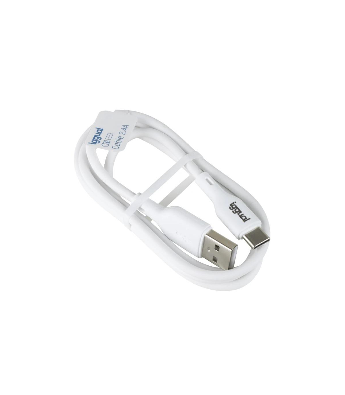 iggual cable USB-A/USB-C 100 cm blanco
