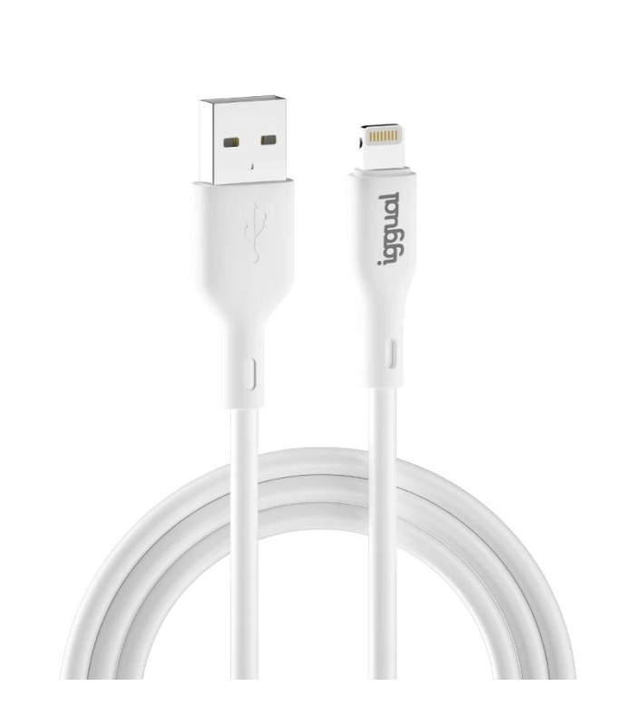 iggual cable USB-A/Lightning 100 cm blanco