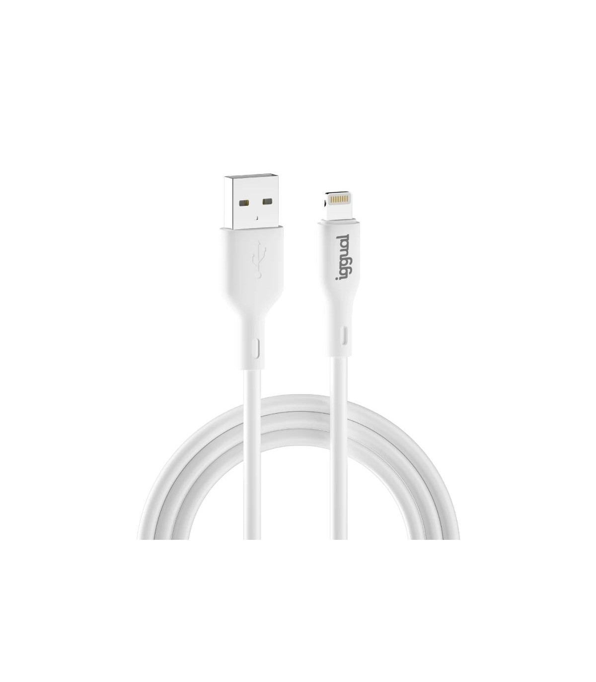 iggual cable USB-A/Lightning 100 cm blanco