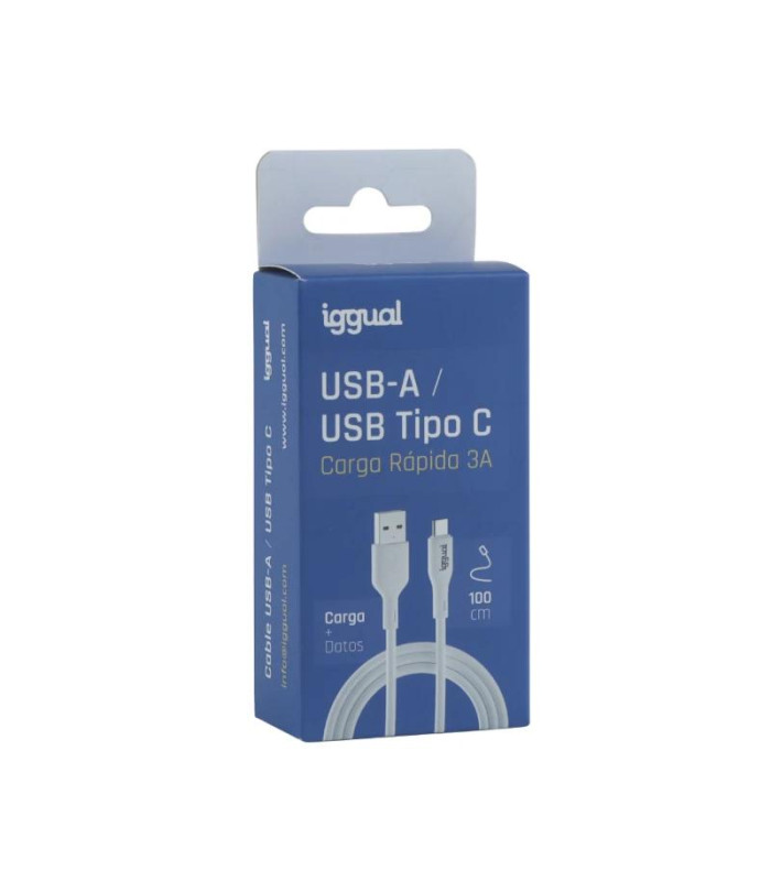iggual Cable USB-A/USB-C 100 cm blanco Q3.0 3A